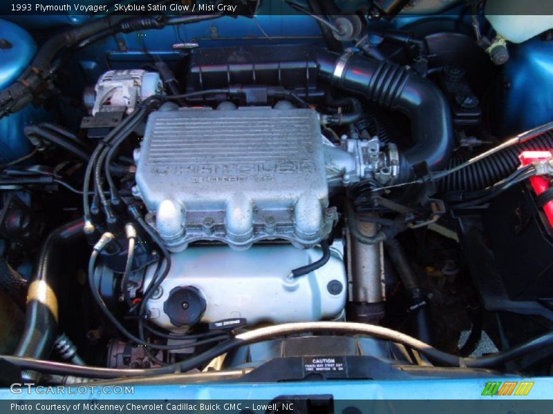Skyblue Satin Glow / Mist Gray 1993 Plymouth Voyager
