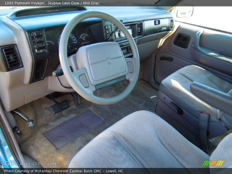 Skyblue Satin Glow / Mist Gray 1993 Plymouth Voyager
