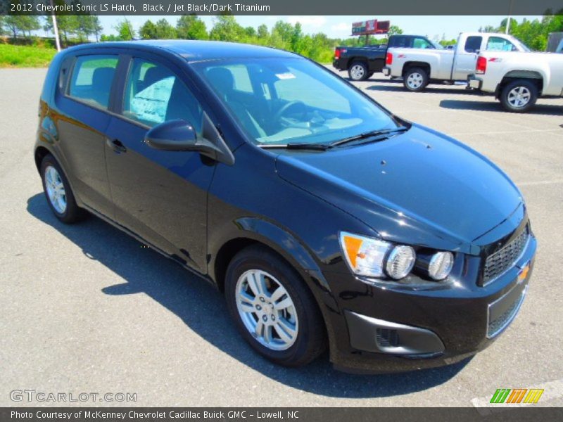 Black / Jet Black/Dark Titanium 2012 Chevrolet Sonic LS Hatch
