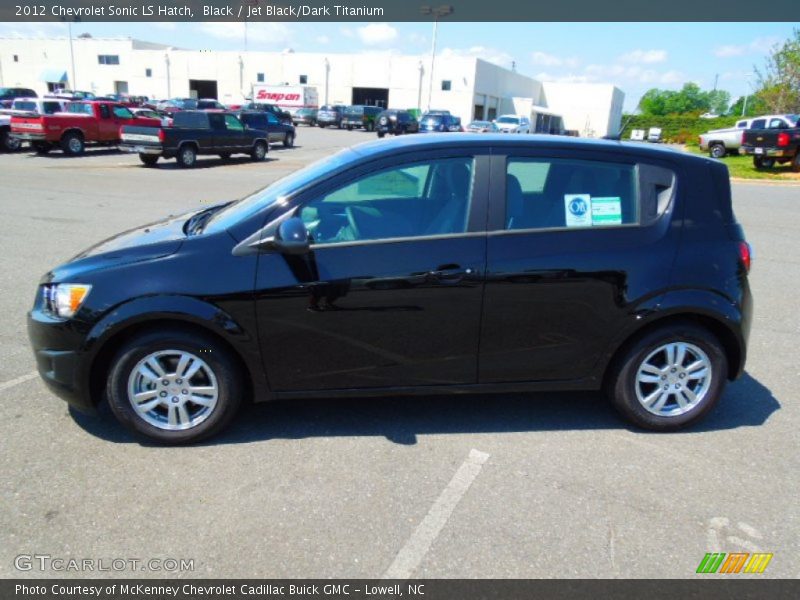 Black / Jet Black/Dark Titanium 2012 Chevrolet Sonic LS Hatch