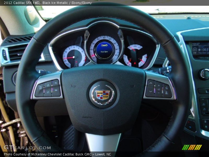 Black Ice Metallic / Ebony/Ebony 2012 Cadillac SRX FWD