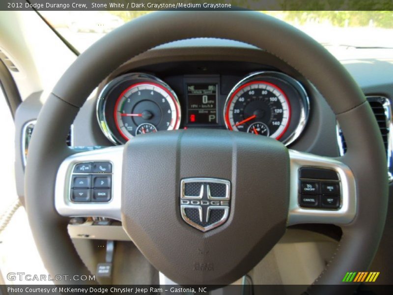 Stone White / Dark Graystone/Medium Graystone 2012 Dodge Durango Crew