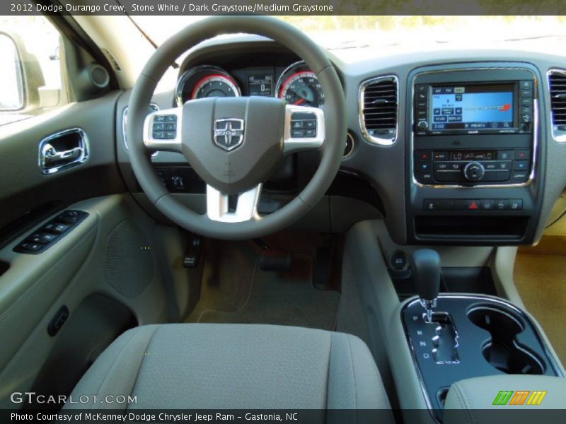 Stone White / Dark Graystone/Medium Graystone 2012 Dodge Durango Crew