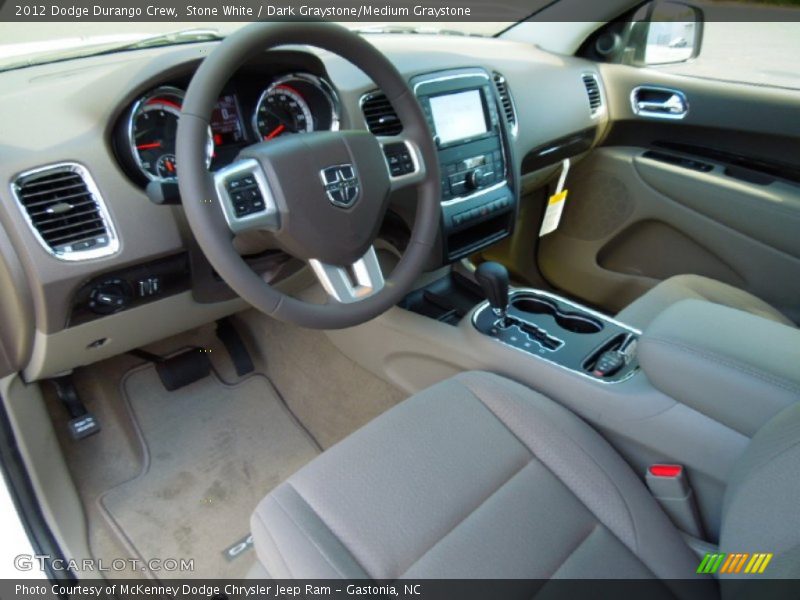 Stone White / Dark Graystone/Medium Graystone 2012 Dodge Durango Crew