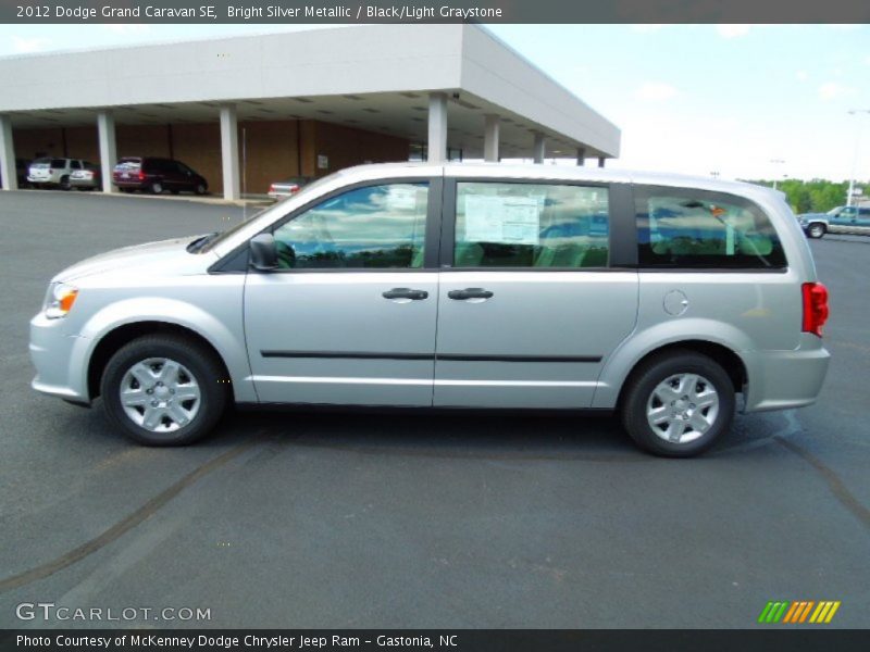 Bright Silver Metallic / Black/Light Graystone 2012 Dodge Grand Caravan SE