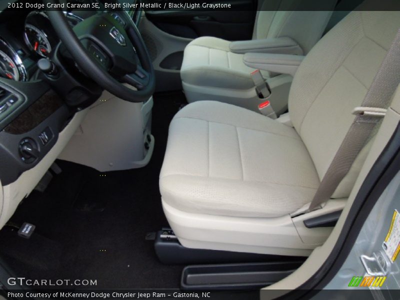 Bright Silver Metallic / Black/Light Graystone 2012 Dodge Grand Caravan SE