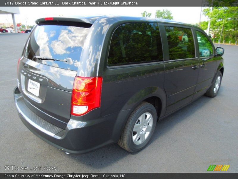 Dark Charcoal Pearl / Black/Light Graystone 2012 Dodge Grand Caravan SE