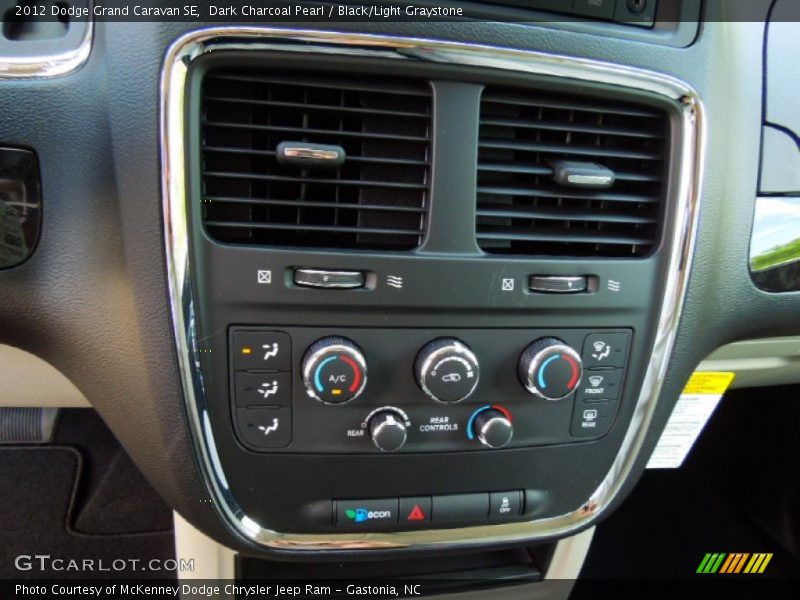 Dark Charcoal Pearl / Black/Light Graystone 2012 Dodge Grand Caravan SE