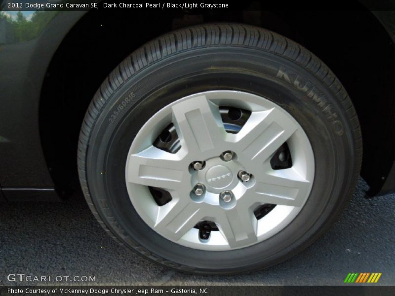 Dark Charcoal Pearl / Black/Light Graystone 2012 Dodge Grand Caravan SE