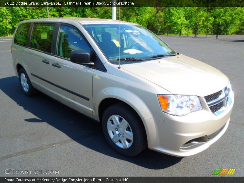 Cashmere Pearl / Black/Light Graystone 2012 Dodge Grand Caravan SE