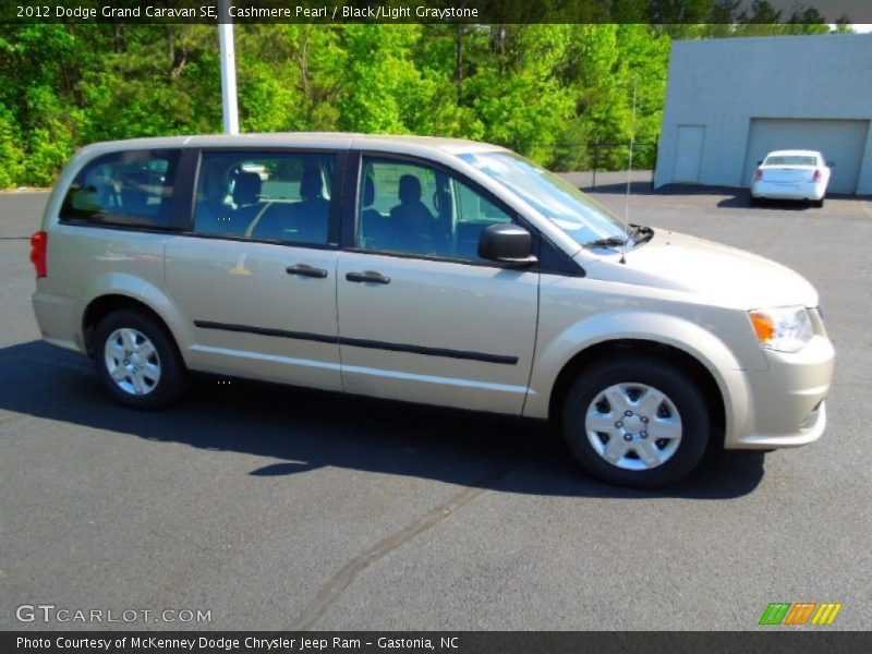 Cashmere Pearl / Black/Light Graystone 2012 Dodge Grand Caravan SE