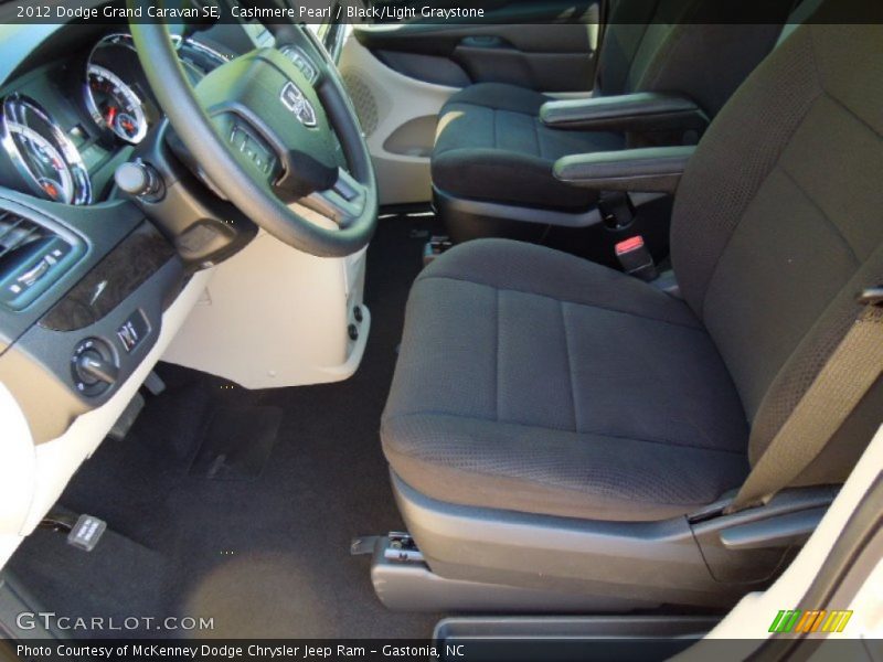 Cashmere Pearl / Black/Light Graystone 2012 Dodge Grand Caravan SE