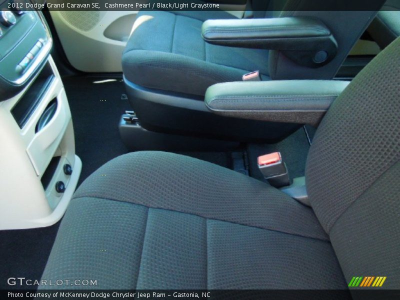 Cashmere Pearl / Black/Light Graystone 2012 Dodge Grand Caravan SE