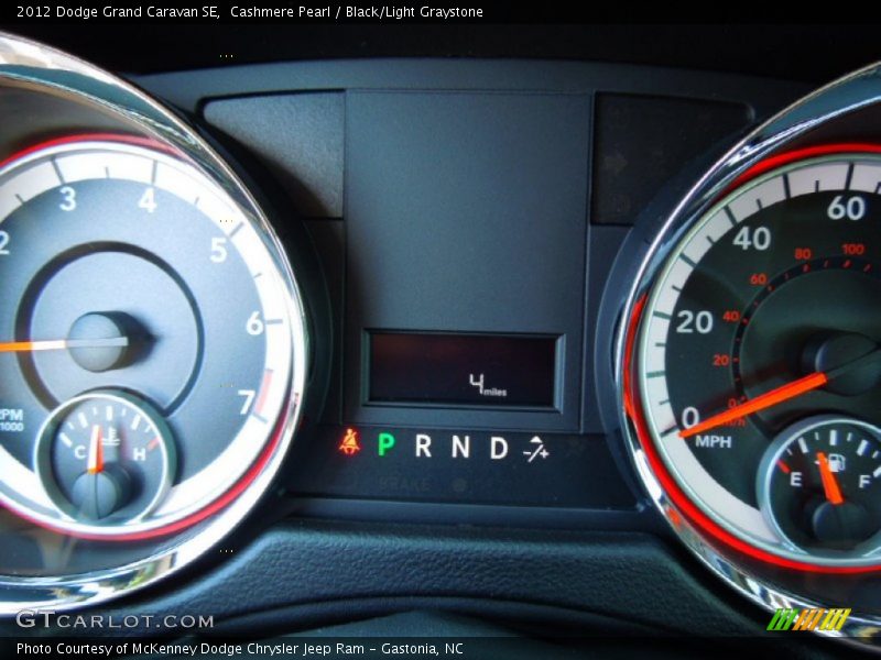 Cashmere Pearl / Black/Light Graystone 2012 Dodge Grand Caravan SE