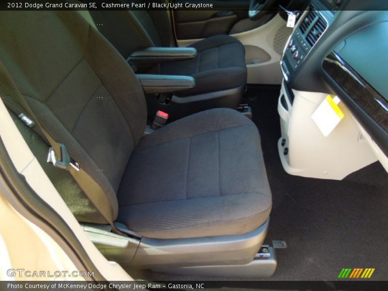 Cashmere Pearl / Black/Light Graystone 2012 Dodge Grand Caravan SE
