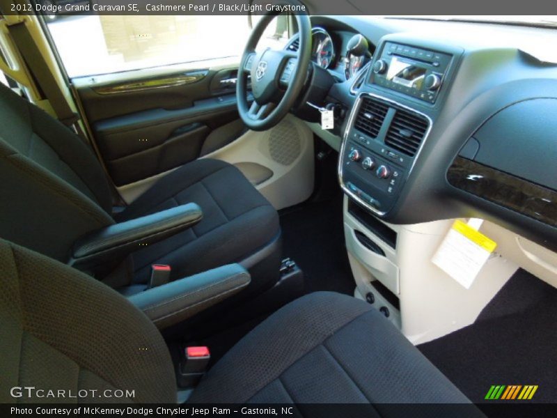 Cashmere Pearl / Black/Light Graystone 2012 Dodge Grand Caravan SE