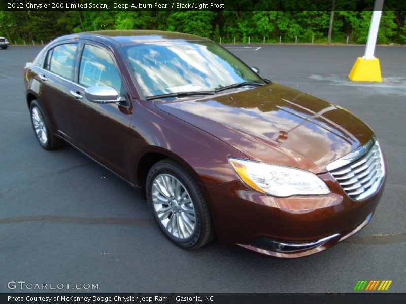 Deep Auburn Pearl / Black/Light Frost 2012 Chrysler 200 Limited Sedan