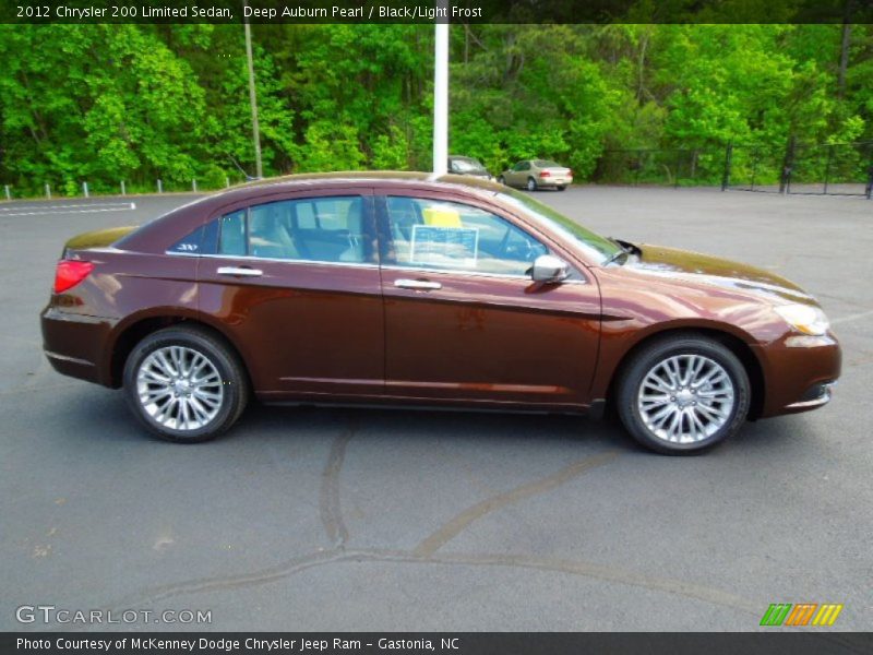 Deep Auburn Pearl / Black/Light Frost 2012 Chrysler 200 Limited Sedan