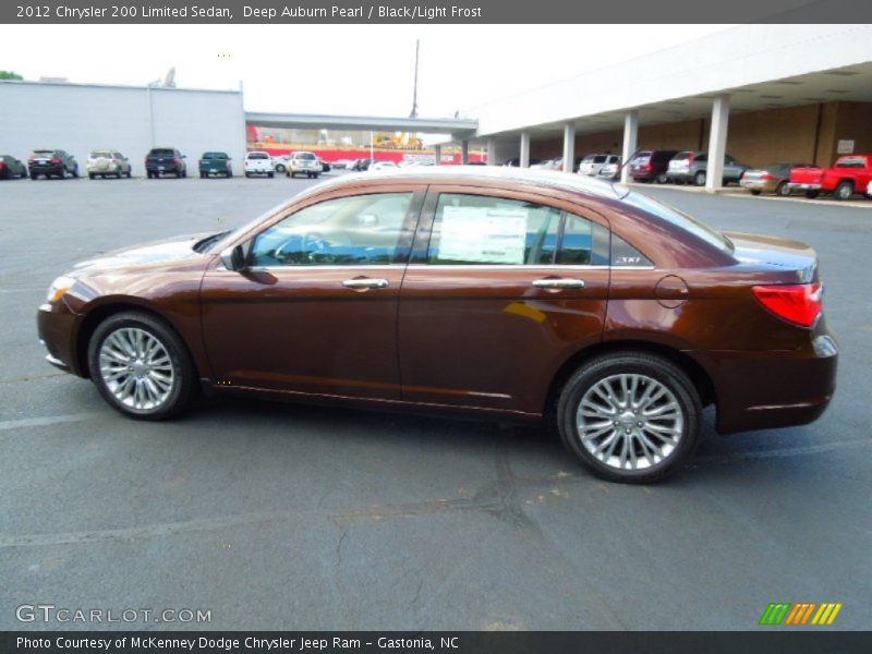 Deep Auburn Pearl / Black/Light Frost 2012 Chrysler 200 Limited Sedan