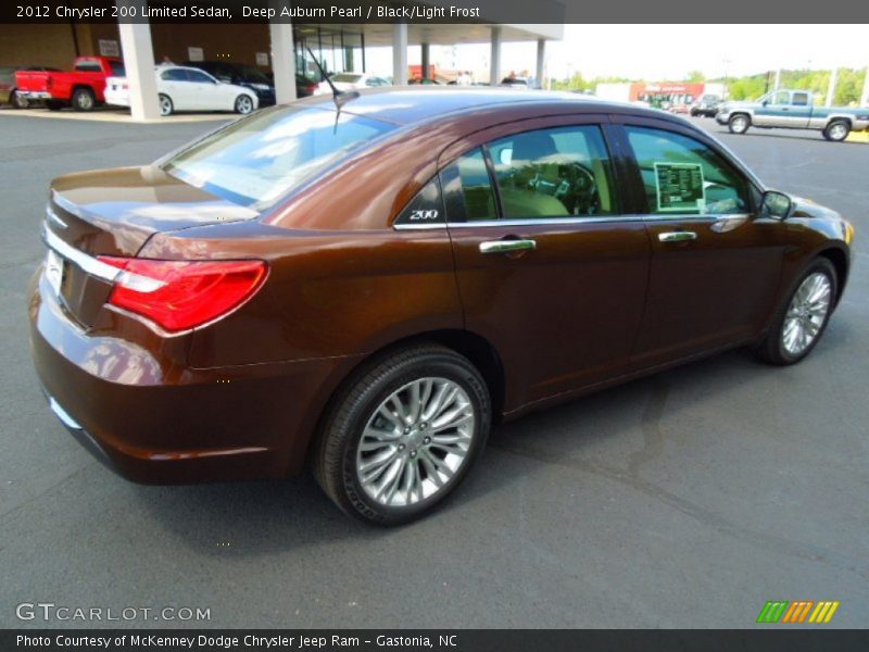 Deep Auburn Pearl / Black/Light Frost 2012 Chrysler 200 Limited Sedan