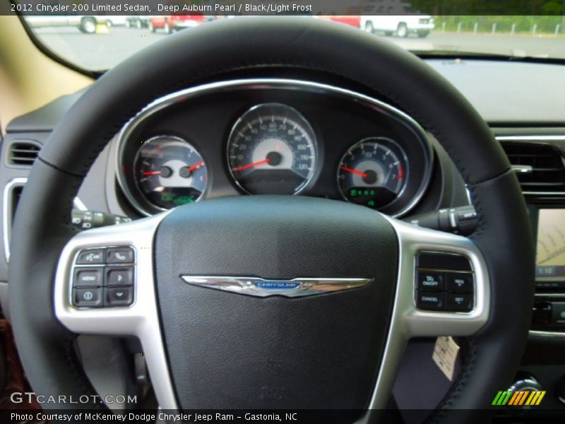 Deep Auburn Pearl / Black/Light Frost 2012 Chrysler 200 Limited Sedan