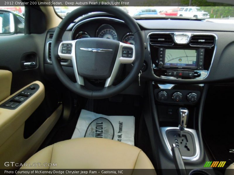 Deep Auburn Pearl / Black/Light Frost 2012 Chrysler 200 Limited Sedan