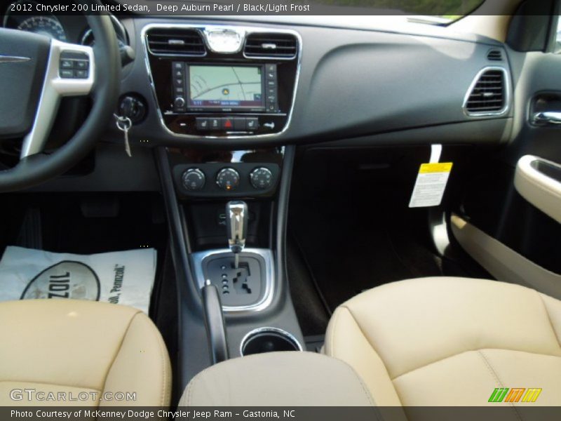 Deep Auburn Pearl / Black/Light Frost 2012 Chrysler 200 Limited Sedan