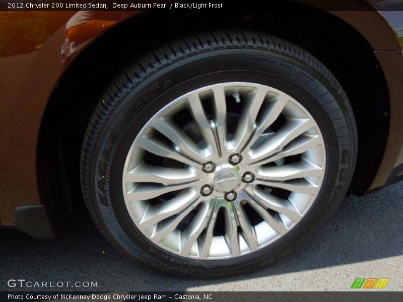 Deep Auburn Pearl / Black/Light Frost 2012 Chrysler 200 Limited Sedan