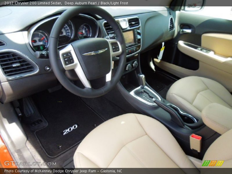 Deep Auburn Pearl / Black/Light Frost 2012 Chrysler 200 Limited Sedan