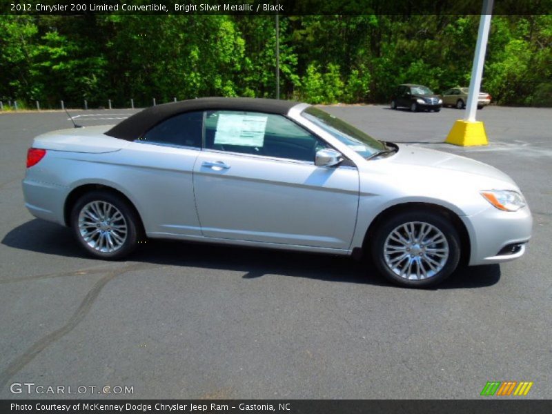 Bright Silver Metallic / Black 2012 Chrysler 200 Limited Convertible