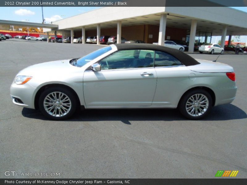 Bright Silver Metallic / Black 2012 Chrysler 200 Limited Convertible