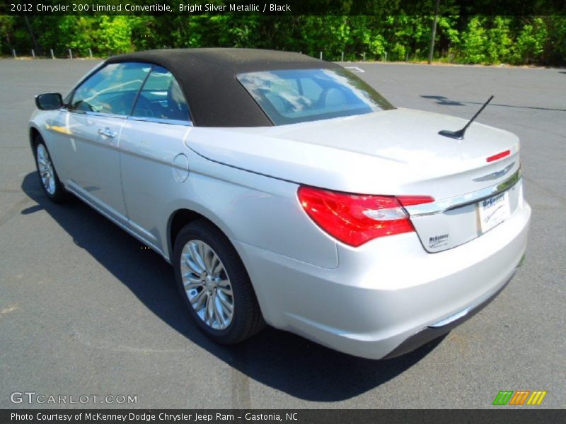Bright Silver Metallic / Black 2012 Chrysler 200 Limited Convertible
