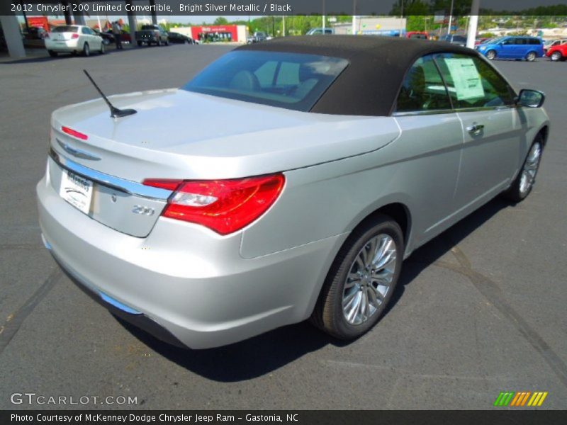 Bright Silver Metallic / Black 2012 Chrysler 200 Limited Convertible