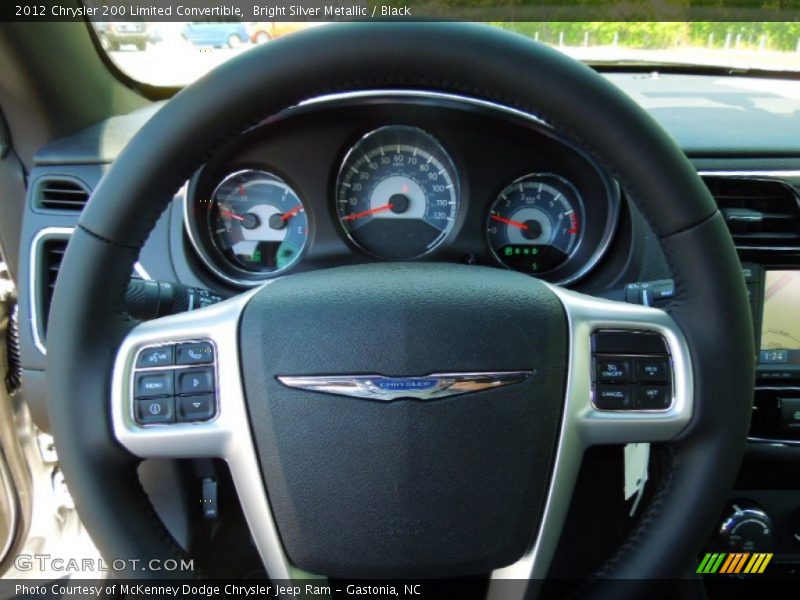 Bright Silver Metallic / Black 2012 Chrysler 200 Limited Convertible