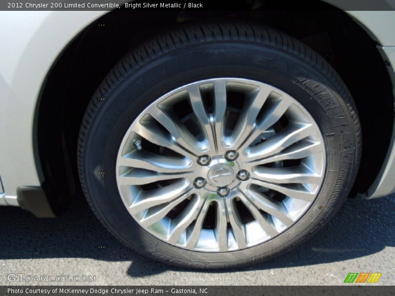 Bright Silver Metallic / Black 2012 Chrysler 200 Limited Convertible