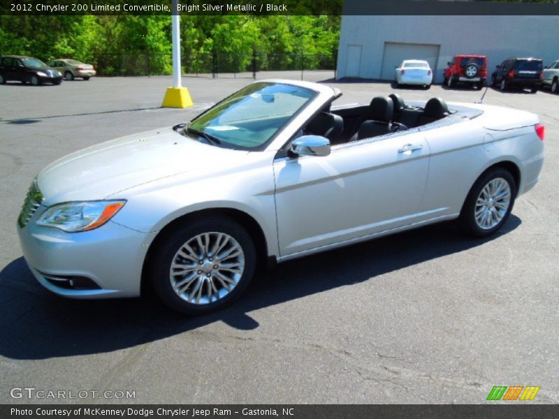 Bright Silver Metallic / Black 2012 Chrysler 200 Limited Convertible