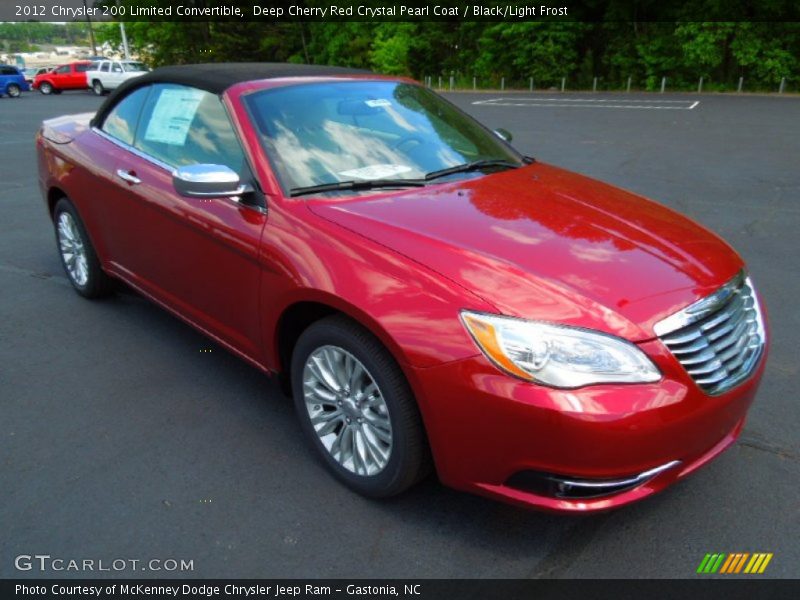 Deep Cherry Red Crystal Pearl Coat / Black/Light Frost 2012 Chrysler 200 Limited Convertible