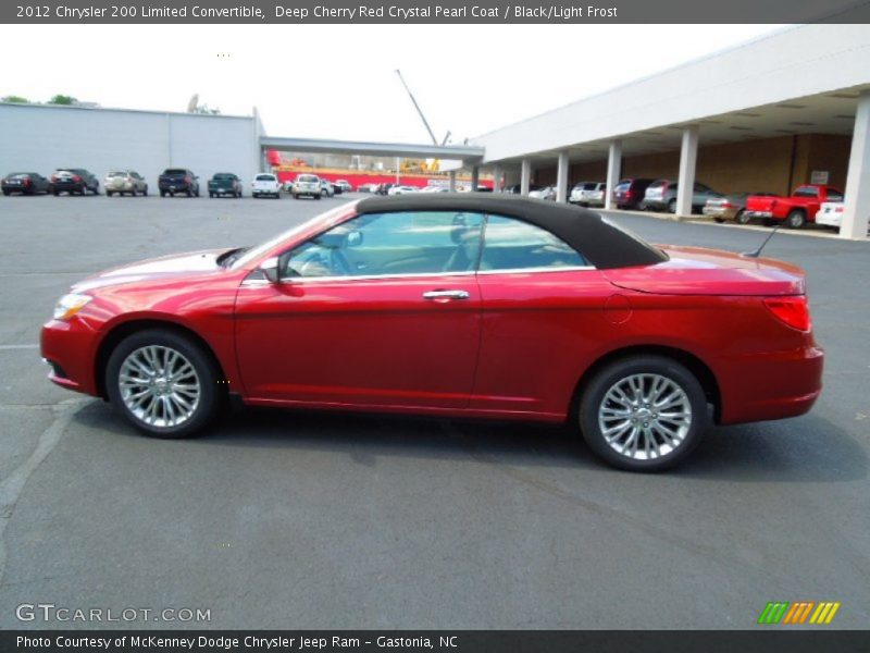 Deep Cherry Red Crystal Pearl Coat / Black/Light Frost 2012 Chrysler 200 Limited Convertible