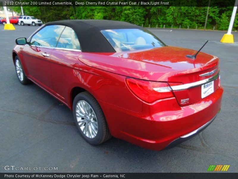 Deep Cherry Red Crystal Pearl Coat / Black/Light Frost 2012 Chrysler 200 Limited Convertible