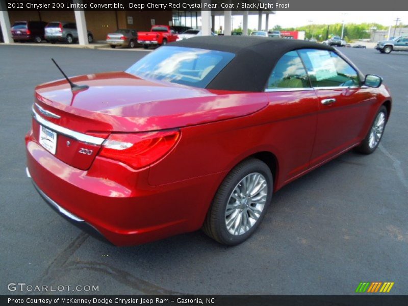 Deep Cherry Red Crystal Pearl Coat / Black/Light Frost 2012 Chrysler 200 Limited Convertible
