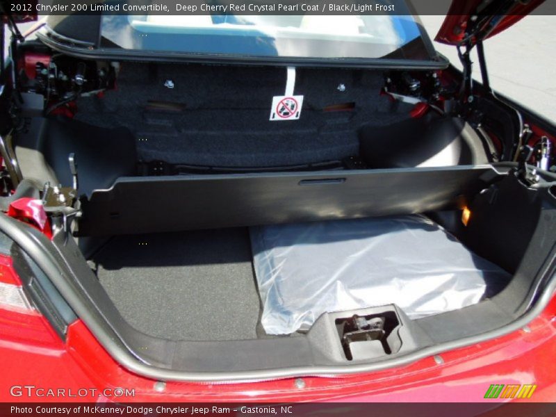 Deep Cherry Red Crystal Pearl Coat / Black/Light Frost 2012 Chrysler 200 Limited Convertible