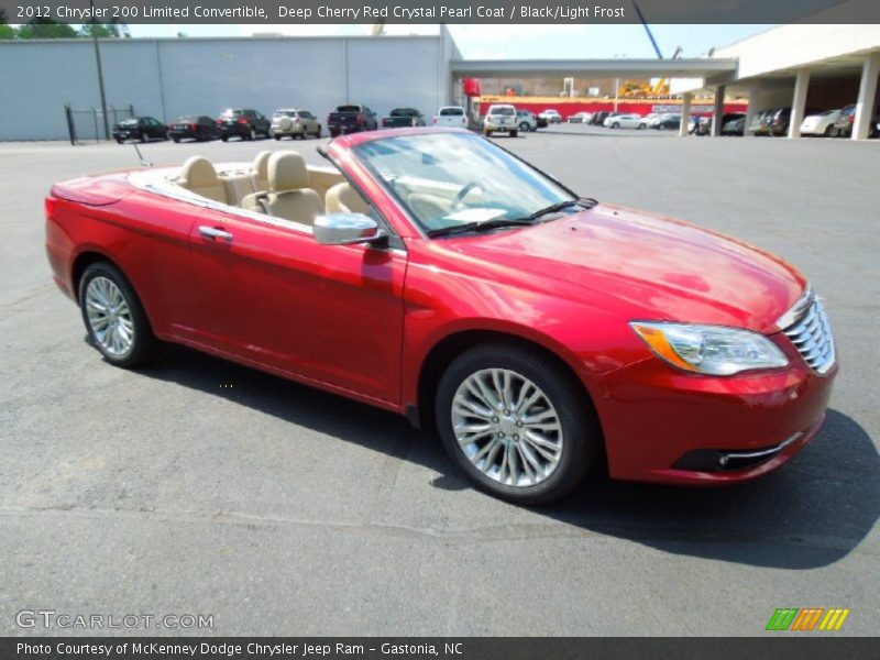 Deep Cherry Red Crystal Pearl Coat / Black/Light Frost 2012 Chrysler 200 Limited Convertible