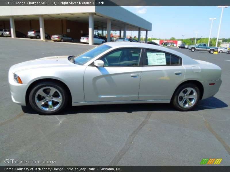 Bright Silver Metallic / Black 2012 Dodge Charger SXT Plus