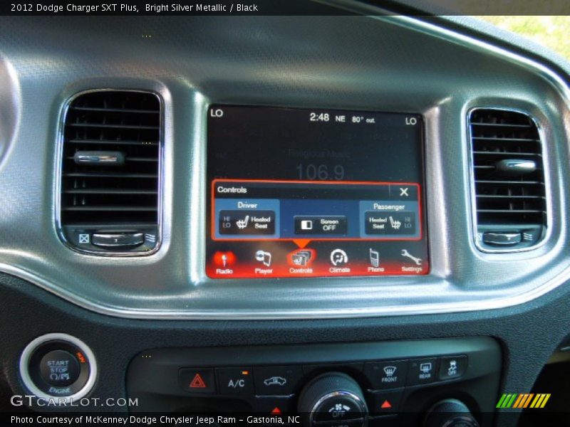 Bright Silver Metallic / Black 2012 Dodge Charger SXT Plus