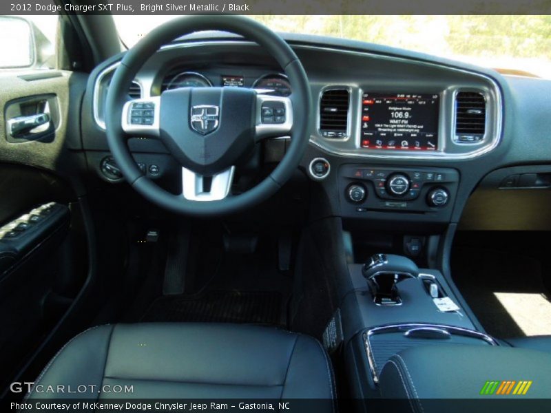 Bright Silver Metallic / Black 2012 Dodge Charger SXT Plus