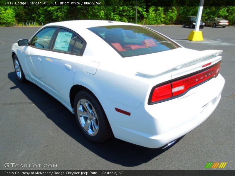 Bright White / Black/Red 2012 Dodge Charger SXT Plus