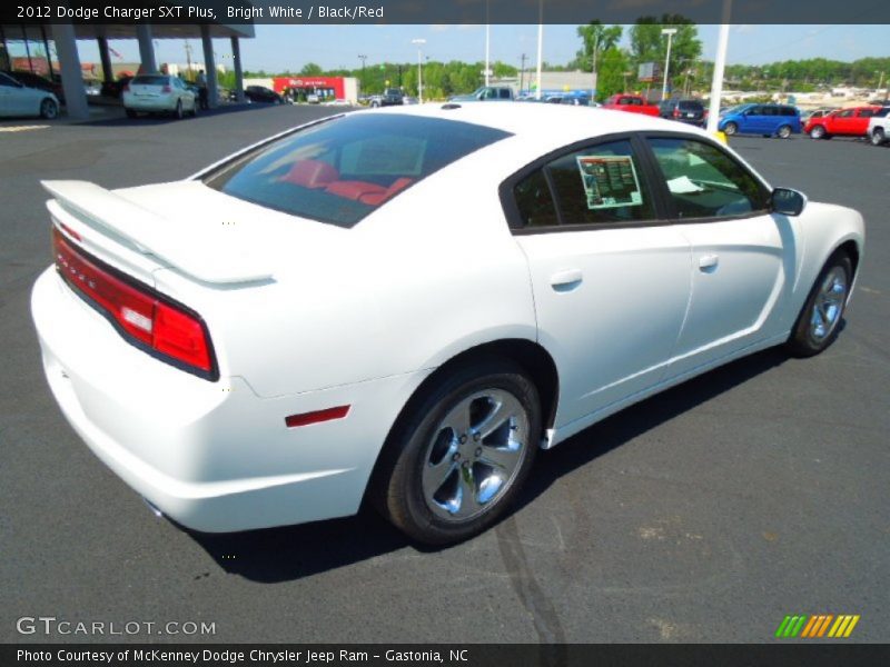 Bright White / Black/Red 2012 Dodge Charger SXT Plus