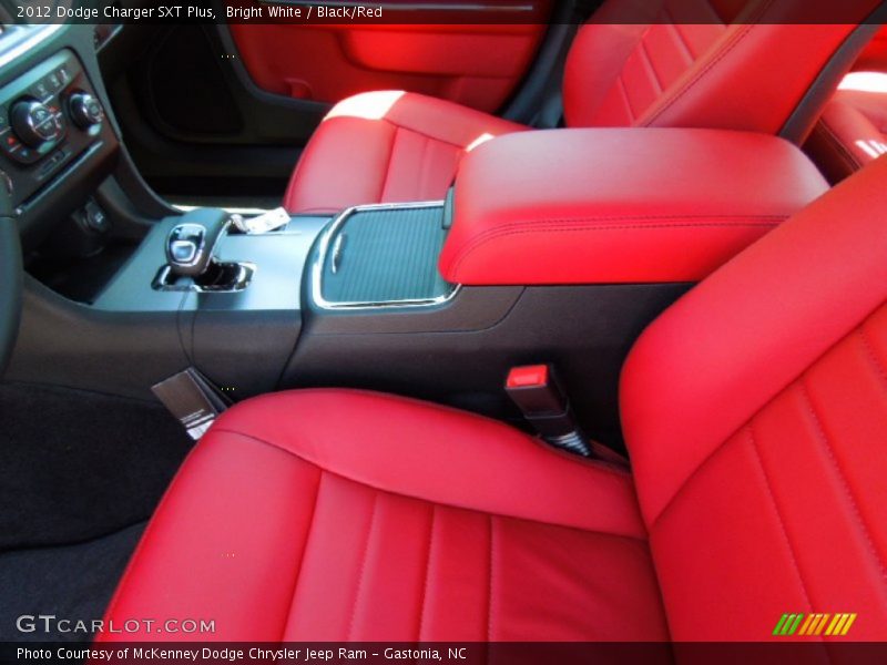 Bright White / Black/Red 2012 Dodge Charger SXT Plus