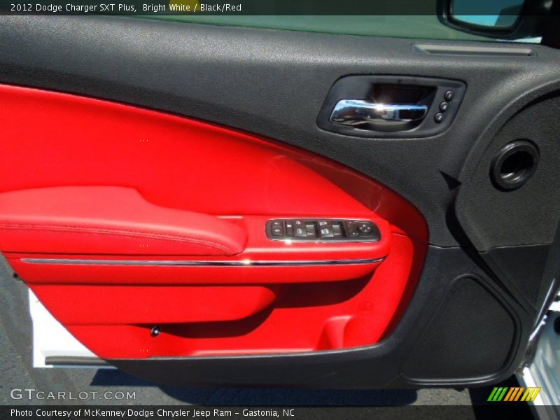 Bright White / Black/Red 2012 Dodge Charger SXT Plus