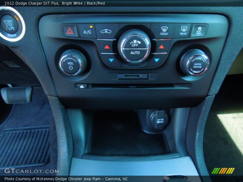 Bright White / Black/Red 2012 Dodge Charger SXT Plus